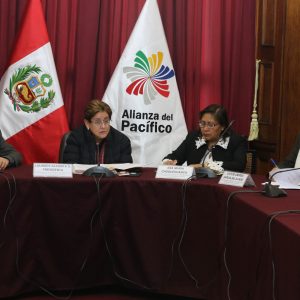 Congresista Lourdes Alcorta preside la sesión de la Comisión Especial de Seguimiento al Acuerdo de la Alianza del Pacífico. 